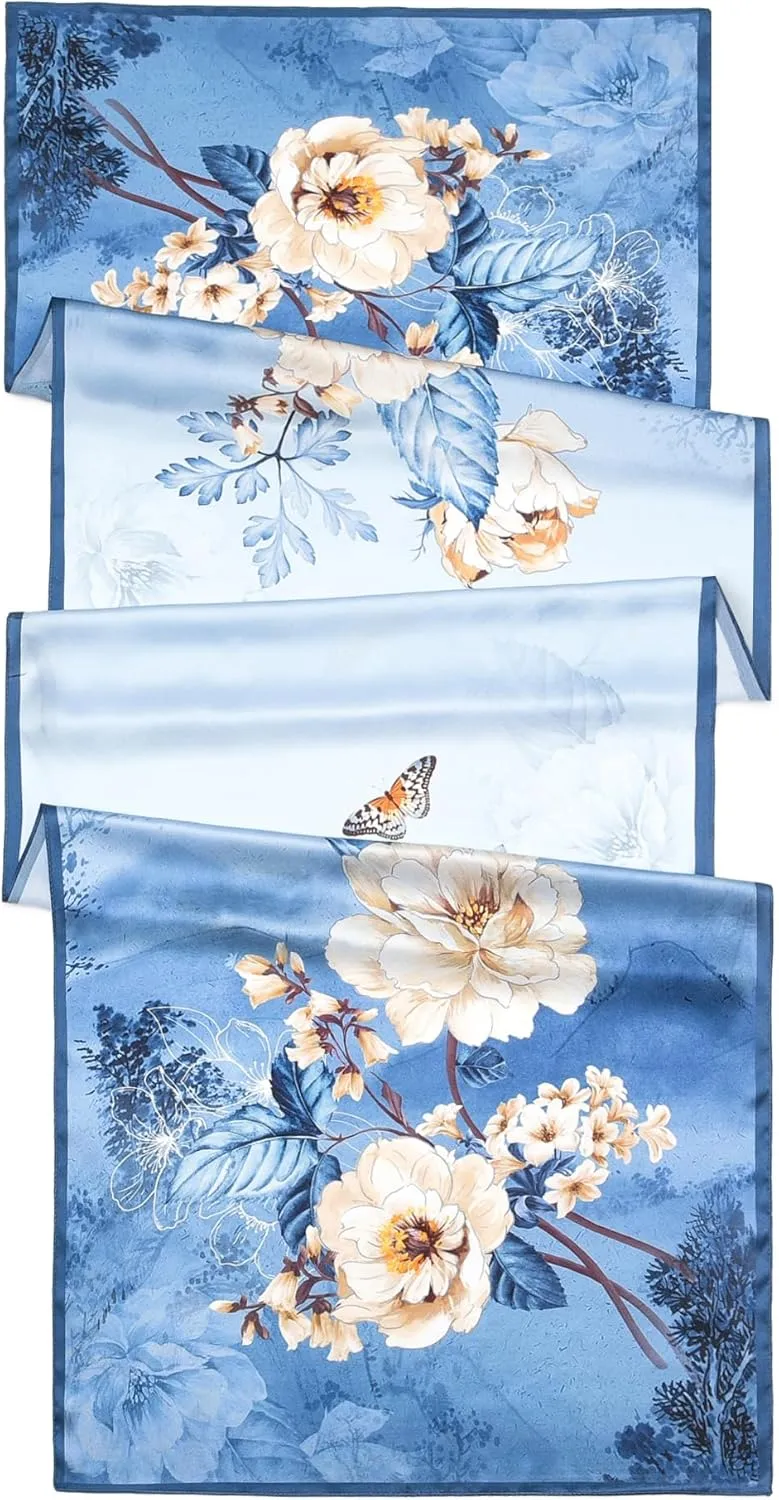 100% Mulberry Silk Scarf - 70'' X 21'' Long Satin Fashion Designer Scarf - Lightweight Wraps with Gift Packed
