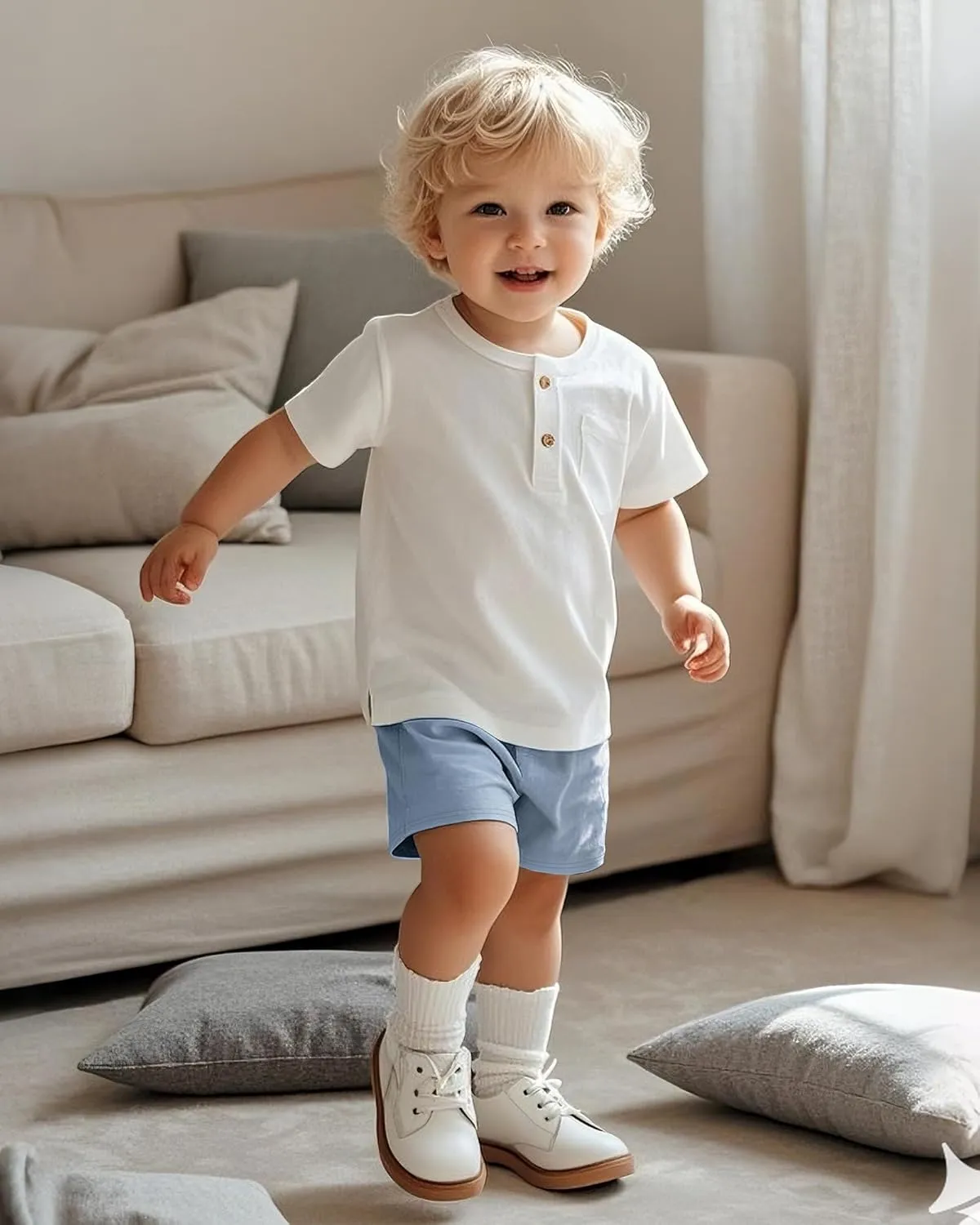 3 Pack Baby Boys Shorts Toddler Pull On Jogger Short Girls Cotton Pants with Pocket Size 18M-5T
