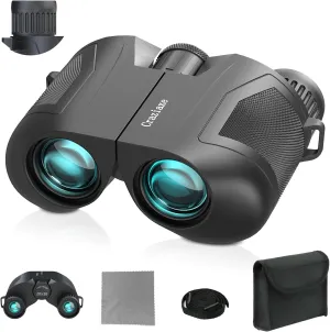 Compact Binoculars for Adults and Kids, 20X30 Waterproof Small High Powered Pocket for Bird Watching, Hunting, Concert, Traveling, Sightseeing - Black