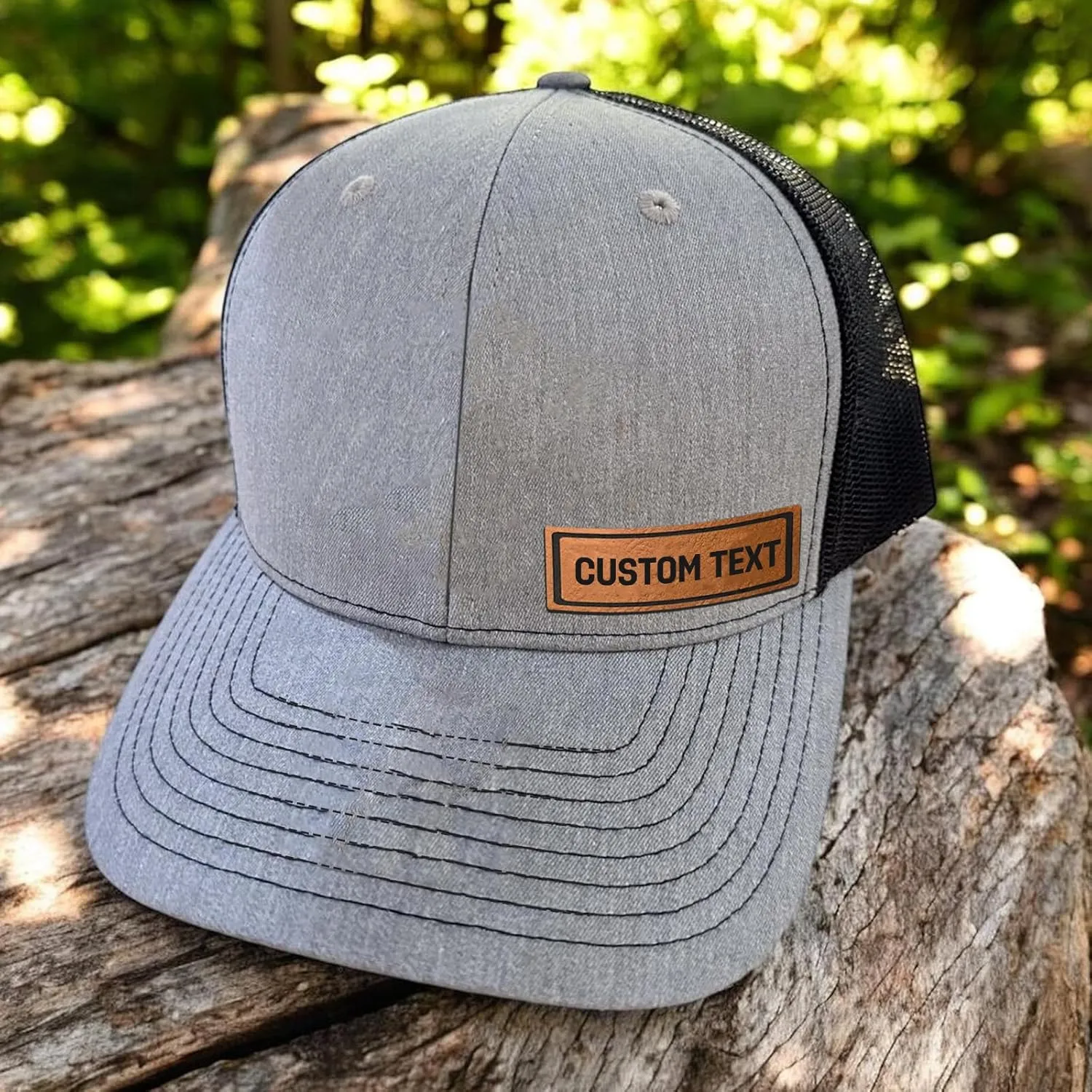 Custom Hats for Men Women Personalized Baseball Caps Leather Patch Trucker Hat for Adult Adjustable Custom Hats