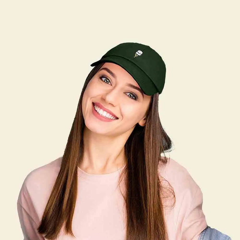 DALIX Double Scoop Embroidered Ice Cream Dad Hat Embroidered Cap Women