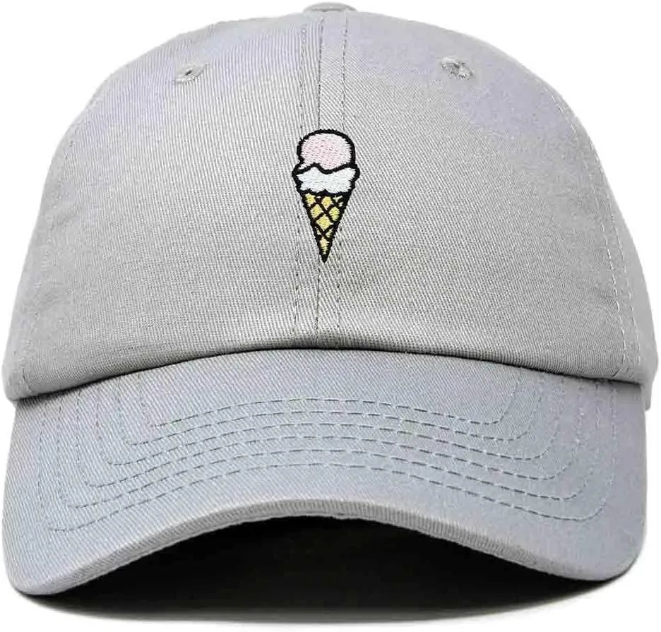 DALIX Double Scoop Embroidered Ice Cream Dad Hat Embroidered Cap Women