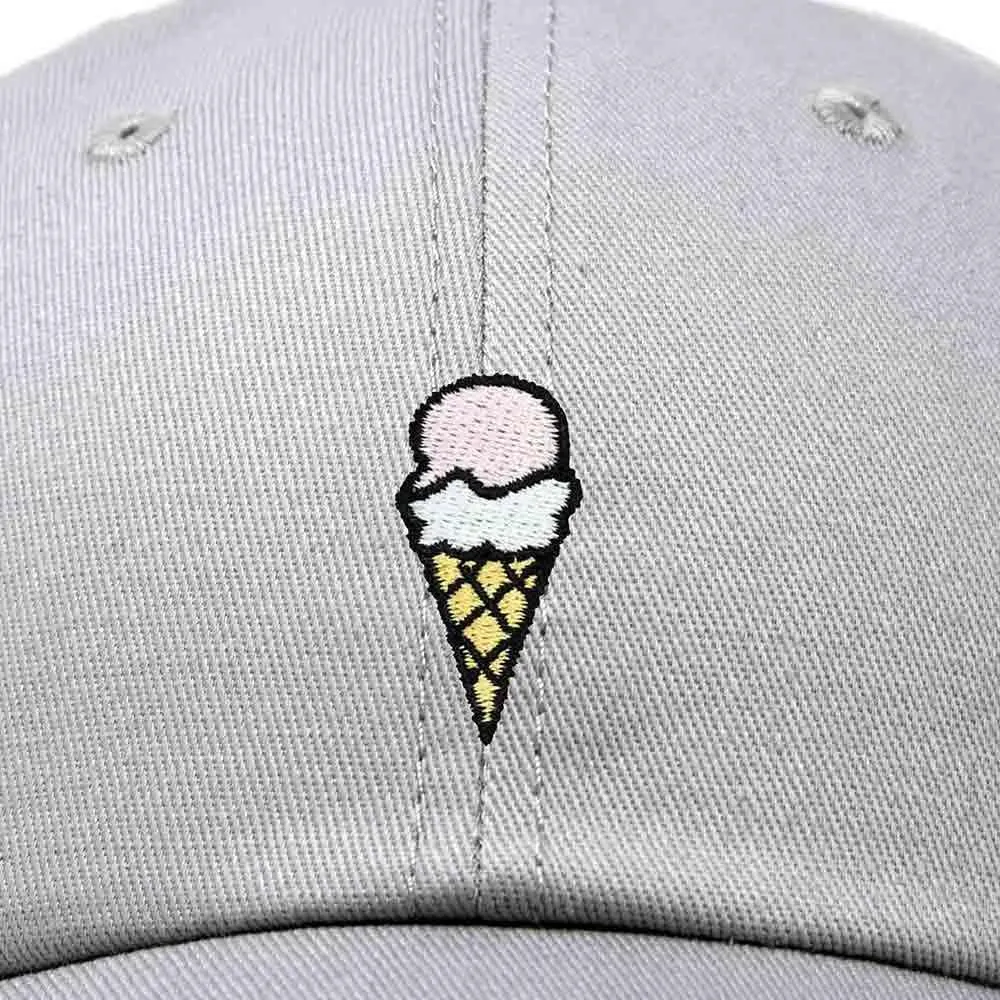 DALIX Double Scoop Embroidered Ice Cream Dad Hat Embroidered Cap Women