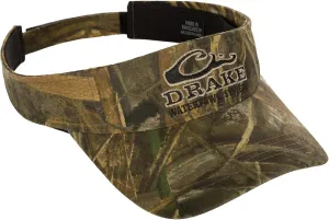 Drake Waterfowl Men's Logo Hunting Low-Profile Lightly Structured Visor W/Velcro Back Closure
