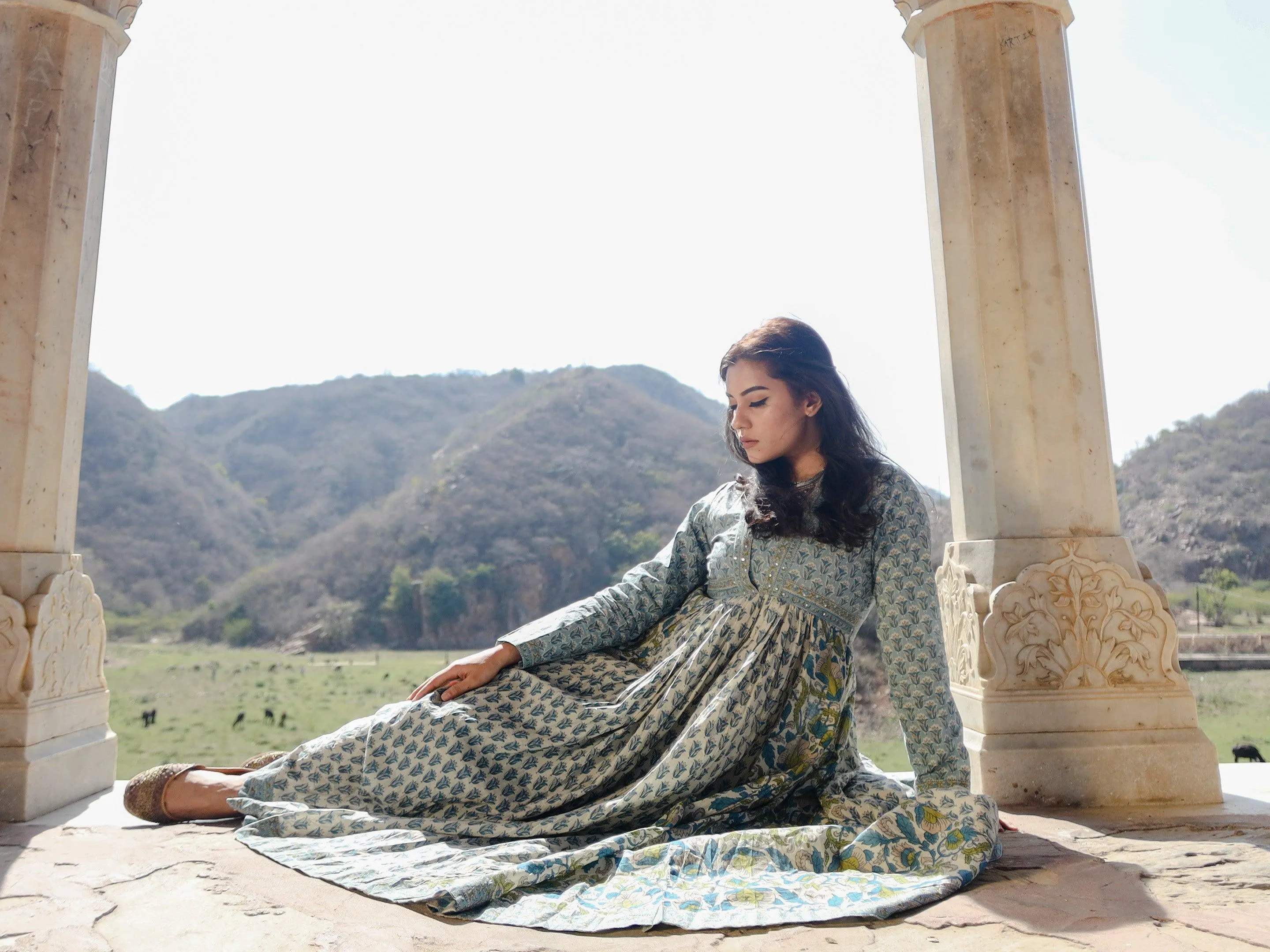 Jashvi Block Print Mulmul Kurta