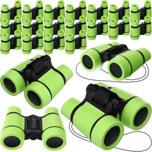 Libima 16 Pcs Kids Compact Binoculars Camouflage Gifts 4x30 mm Rubber Shock Proof Toy Binoculars Bulk Folding Small Telescope with Neck String