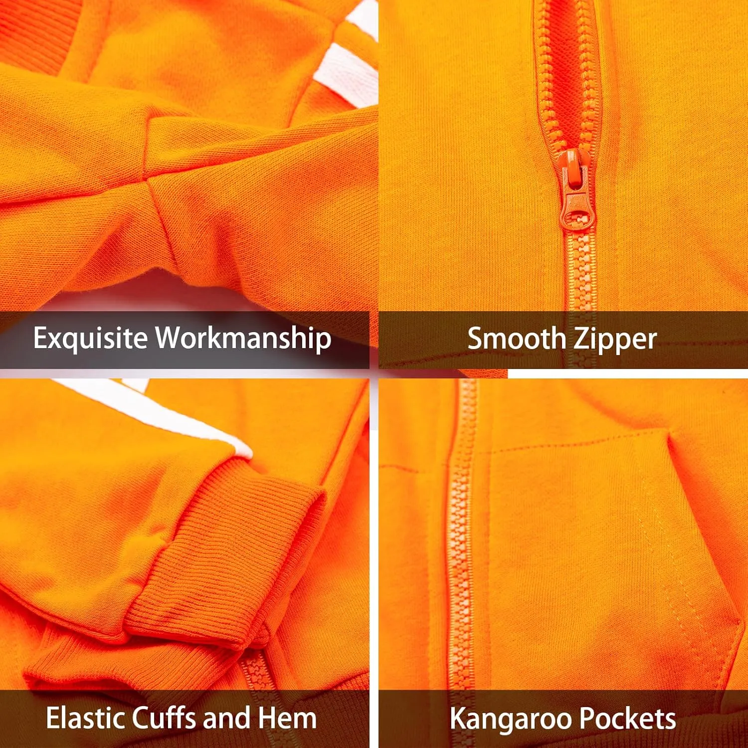 LittleSpring Little Boys Tracksuit Zip Up Athletic Hoodie and Jogger Pants 2-Piece Set