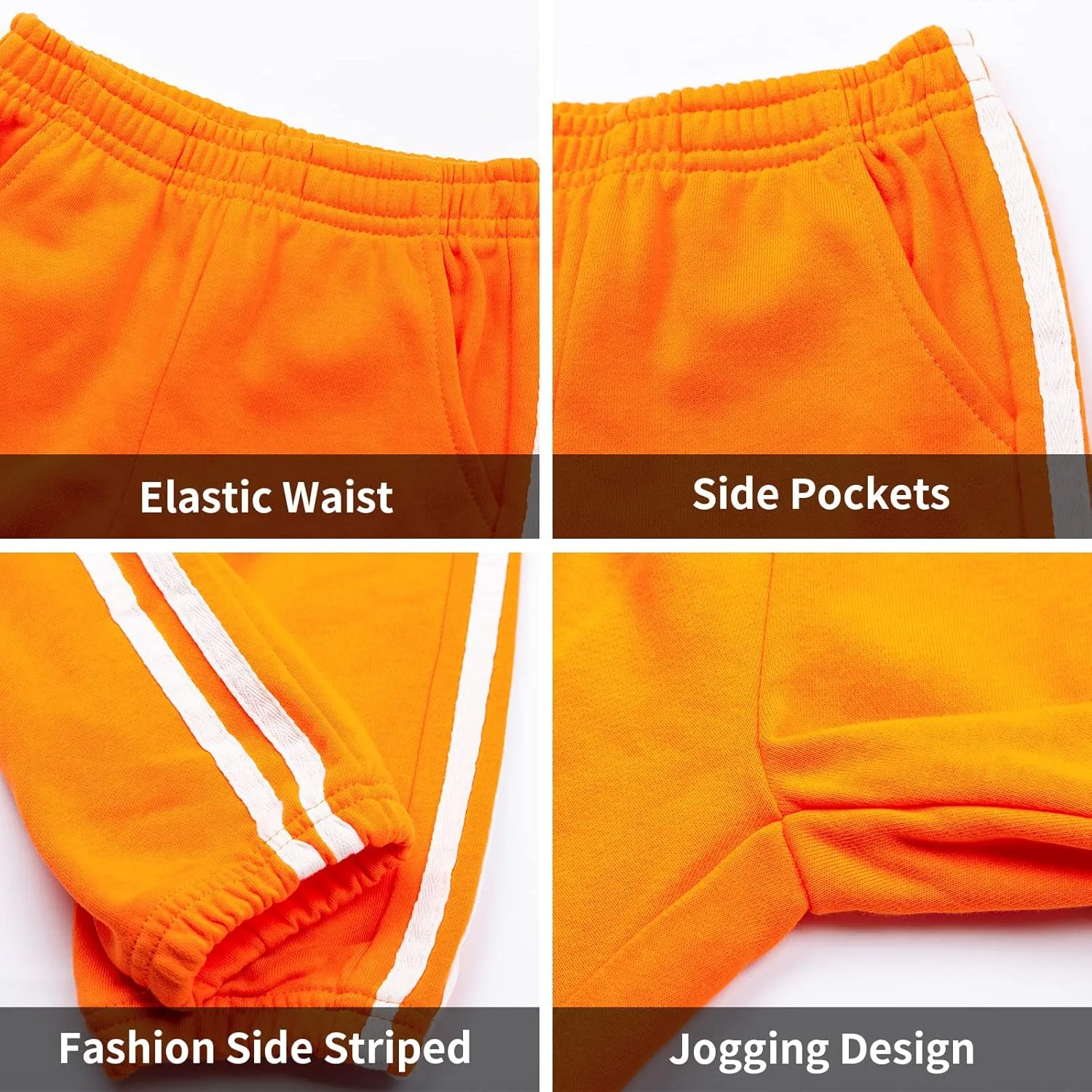 LittleSpring Little Boys Tracksuit Zip Up Athletic Hoodie and Jogger Pants 2-Piece Set