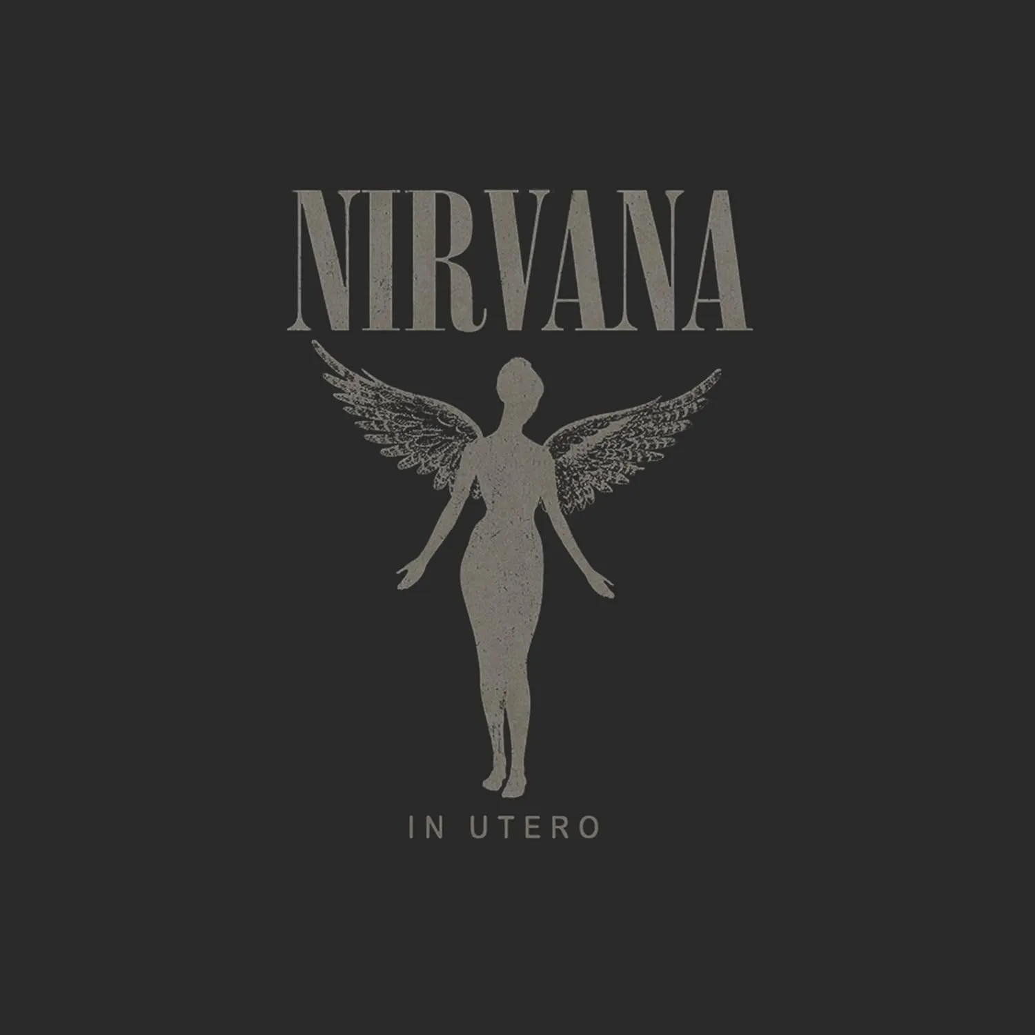Nirvana in Utero Distressed Logo Adult Short Sleeve T Shirt 90s Grunge Music Vintage Style Graphic Tees