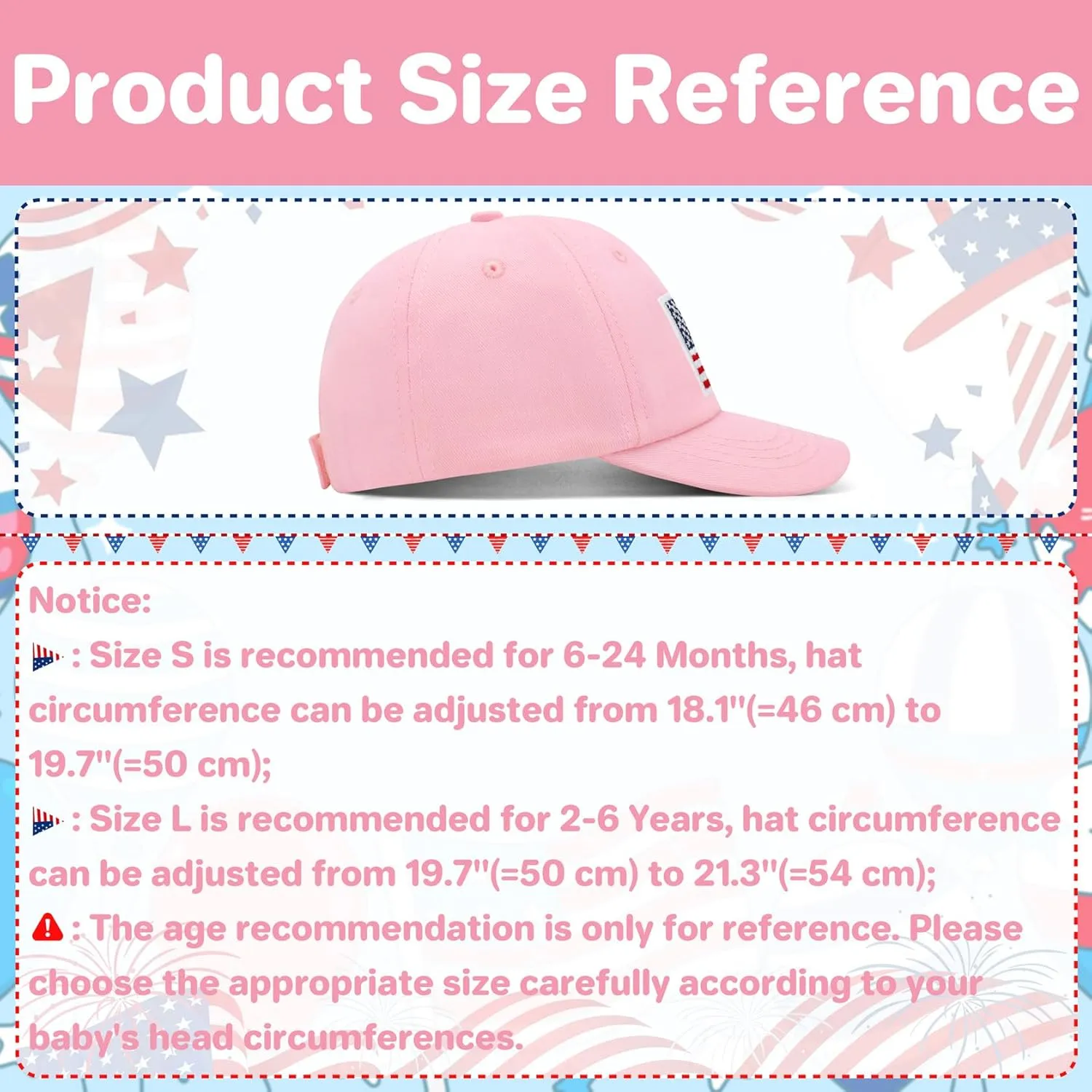 qikqik Toddler Baseball Hat Baby Baseball Cap Infant Hats Baby Ball Cap Kids 4th of July Hats Toddler American Flag Hat USA