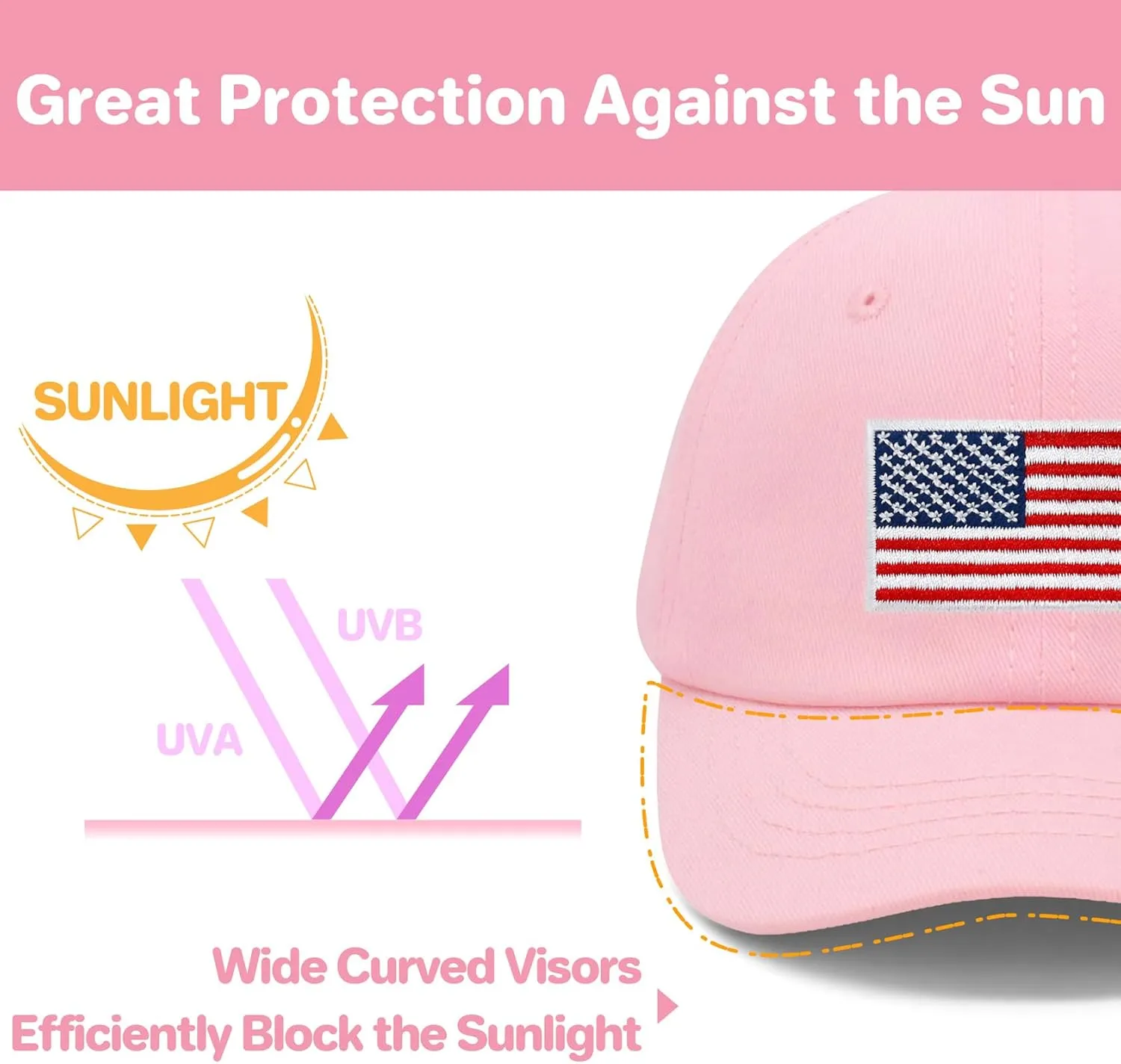 qikqik Toddler Baseball Hat Baby Baseball Cap Infant Hats Baby Ball Cap Kids 4th of July Hats Toddler American Flag Hat USA