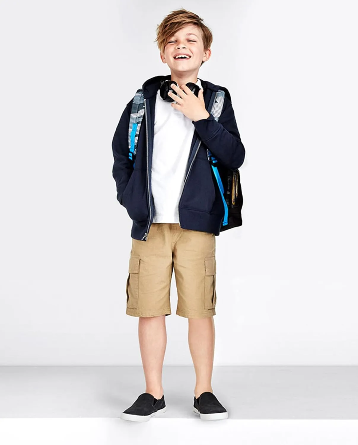 The Children's Place Boys' Uniform Pull on Cargo Shorts