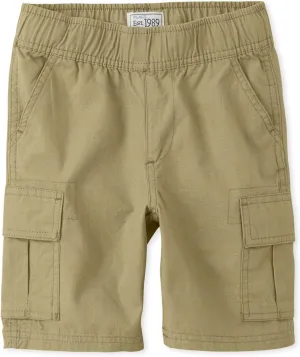 The Children's Place Boys' Uniform Pull on Cargo Shorts
