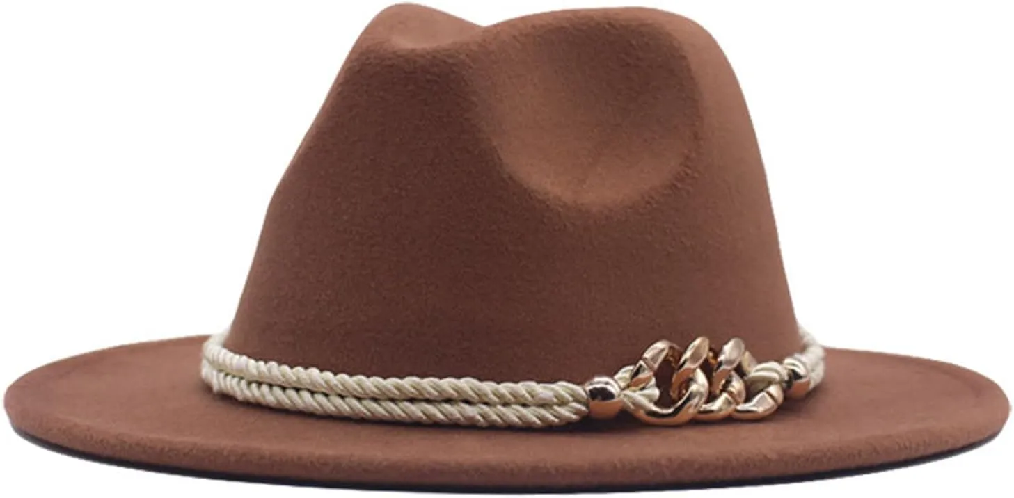 Unisex Fedora Hat Trily Cuban Sun Protectio Short Brim Women Belt Buckle Fedora Hat Men Fall Winter Panama Hat