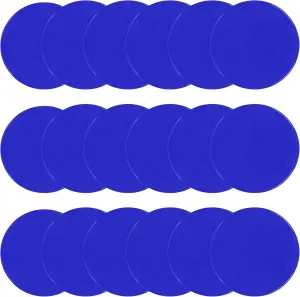 ZIECE Poly Spots Spot Markers for Gym Floor 9 inch Flat Cones 12/18Pcs Non Slip Rubber Floor Dots for Kids Soccer Basketball Sports Speed Agility Training, Preschool Classroom Activities