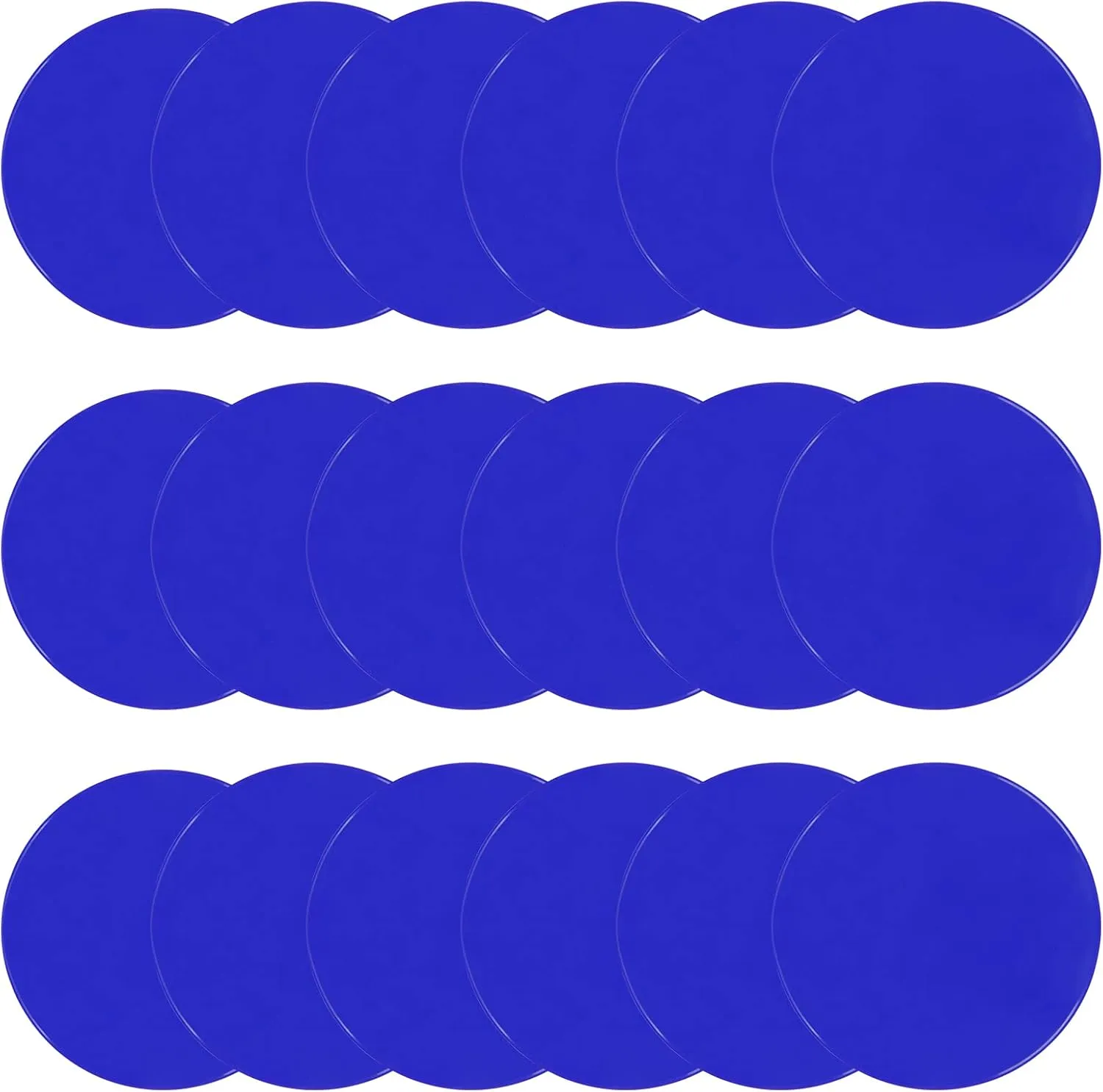 ZIECE Poly Spots Spot Markers for Gym Floor 9 inch Flat Cones 12/18Pcs Non Slip Rubber Floor Dots for Kids Soccer Basketball Sports Speed Agility Training, Preschool Classroom Activities
